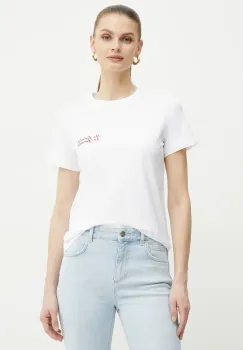 Marella tricou din bumbac CAUCASO femei, culoarea alb, 2513971054200 imagine