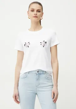 Marella tricou din bumbac CAUCASO femei, culoarea alb, 2513971054200 imagine