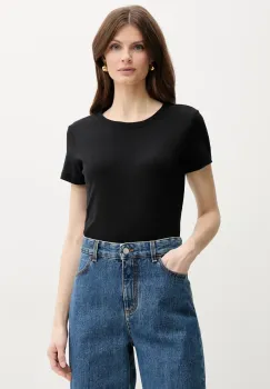 Marella tricou din bumbac LANGUE femei, culoarea negru, 2513971025200 imagine