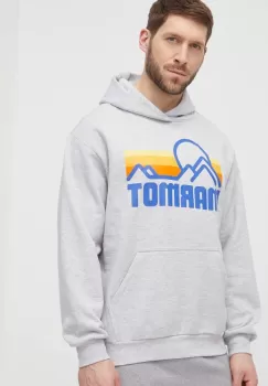 Marmot bluza barbati, culoarea gri, cu gluga, cu imprimeu imagine