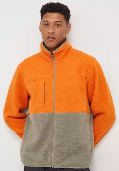 Marmot hanorac Aros Fleece barbati, culoarea portocaliu, modelator imagine