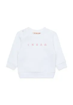 Marni hanorac de bumbac pentru bebelusi MS319B SWEAT-SHIRT culoarea alb, cu imprimeu, M01437 imagine