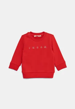 Marni hanorac de bumbac pentru bebelusi MS319B SWEAT-SHIRT culoarea rosu, cu imprimeu, M01437 imagine