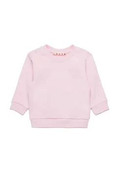 Marni hanorac de bumbac pentru bebelusi MS319B SWEAT-SHIRT culoarea roz, cu imprimeu, M01437 imagine