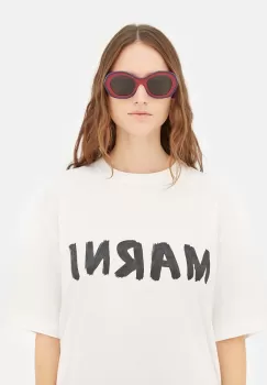 Marni ochelari de soare Ulawun Vulcano Bordeaux femei, culoarea bordo, EYMRN00024.002.YAL imagine