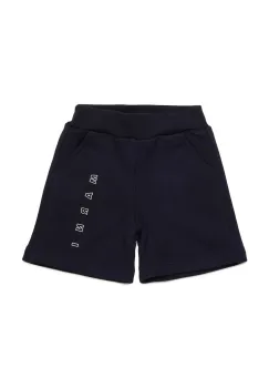 Marni pantaloni scurti din bumbac pentru bebelusi MP193B SHORTS culoarea bleumarin, cu imprimeu, M01403 imagine