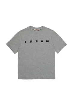 Marni tricou din bumbac MT135U T-SHIRT culoarea gri, cu imprimeu, M002MV imagine