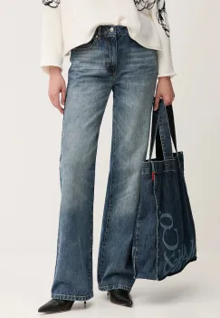 MAX&Co. blugi din bumbac medium waist, 2526186081200 imagine