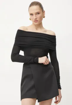 MAX&Co. bluza din amestec de lana culoarea negru, neted, 2516941031200 imagine