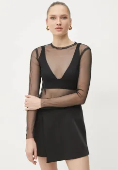 MAX&Co. bluza femei, culoarea negru, cu imprimeu, 2516941011200 imagine
