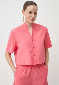 MAX&Co. camasa din bumbac femei, culoarea portocaliu, relaxed, 2416111074200 2416110000000 imagine