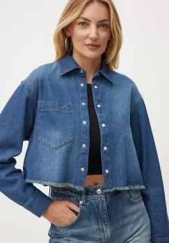 MAX&Co. camasa jeans femei, cu guler clasic, relaxed, 2426116021200 imagine