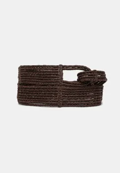 MAX&Co. curea de piele femei, culoarea maro, 2516501087200 imagine