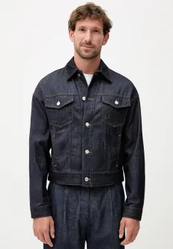 MAX&Co. geaca jeans culoarea bleumarin, de tranzitie, oversize, 2528046012200 imagine