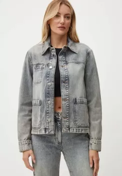 MAX&Co. geaca jeans femei, culoarea gri, de tranzitie, 2426046021200 imagine