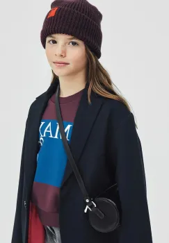 MAX&Co. hanorac de bumbac pentru copii MAXS3F SWEAT-SHIRT culoarea bordo, cu imprimeu, MX0037 imagine