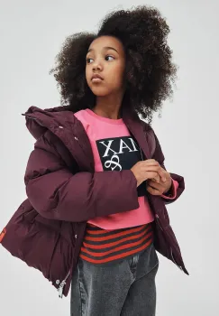 MAX&Co. hanorac de bumbac pentru copii MAXS3F SWEAT-SHIRT culoarea roz, cu imprimeu, MX0037 imagine