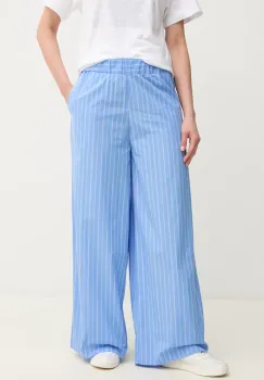 MAX&Co. pantaloni de bumbac femei, lat, high waist, 2516131094200 imagine