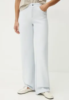 MAX&Co. pantaloni de bumbac femei, lat, high waist, 2516781022200 imagine