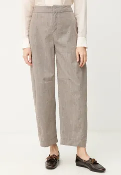 MAX&Co. pantaloni din lana culoarea bej, drept, high waist, 2526136023200 imagine