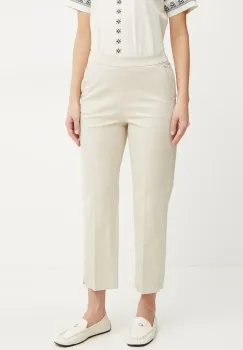 MAX&Co. pantaloni femei, culoarea bej, fason tigareta, medium waist, 2516131084200 imagine