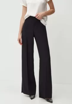 MAX&Co. pantaloni femei, culoarea negru, drept, high waist, 2418131034200 2418130000000 imagine
