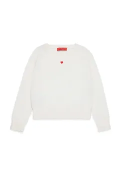 MAX&Co. pulover de lana pentru copii MAXK1F KNITWEAR culoarea alb, light, MX0003 imagine