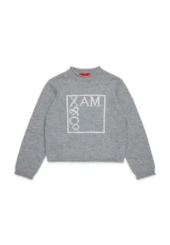 MAX&Co. pulover de lana pentru copii MAXK21F KNITWEAR culoarea gri, MX0233 imagine