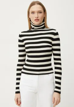 MAX&Co. pulover femei, culoarea bej, light, cu guler, 2518361054200 imagine