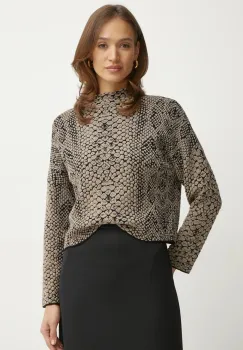 MAX&Co. pulover femei, culoarea bej, light, cu turtleneck, 2516361041200 imagine