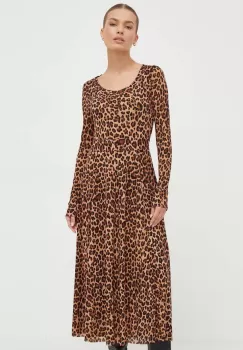 MAX&Co. rochie culoarea maro, midi, evazati imagine