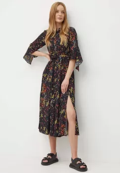 MAX&Co. rochie culoarea negru, midi, evazati, 2426226111200 imagine