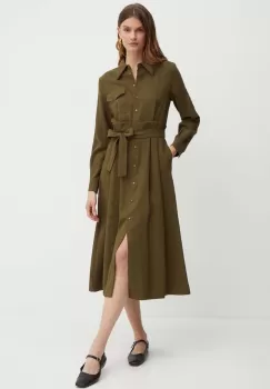 MAX&Co. rochie culoarea verde, midi, evazati, 2416221032200 imagine