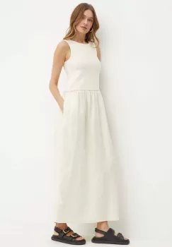 MAX&Co. rochie din amestec de in culoarea bej, maxi, evazati, 2416621015200 imagine