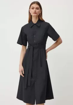 MAX&Co. rochie din bumbac culoarea negru, mini, evazati, 2416221174200 imagine