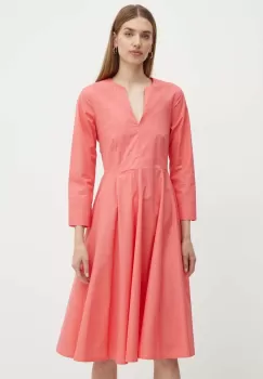 MAX&Co. rochie din bumbac culoarea portocaliu, mini, evazati, 2416221154200 2416220000000 imagine