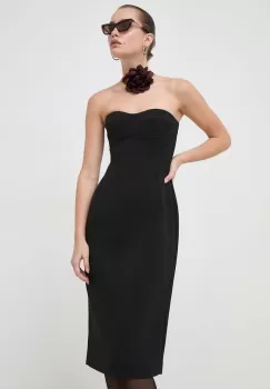 MAX&Co. rochie x Anna Dello Russo culoarea negru, midi, mulata imagine