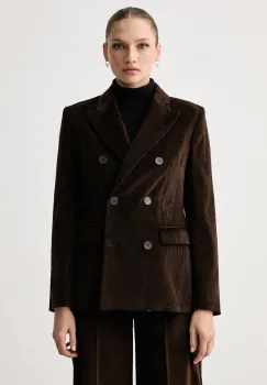 Max&Co.  sacou cu doua randuri de nasturi de dama din catifea reiata OPUNZIA imagine