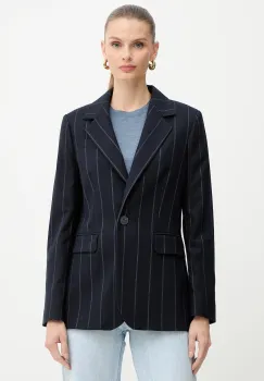 MAX&Co. sacou culoarea bleumarin, un singur rand de nasturi, cu model, 2526046033200 imagine