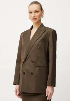 MAX&Co. sacou culoarea maro, cu doua randuri de nasturi, uni, 2516041084200 imagine