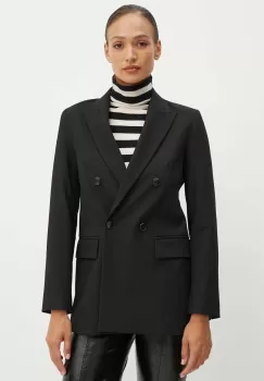 MAX&Co. sacou culoarea negru, cu doua randuri de nasturi, neted, 2428046024200 imagine