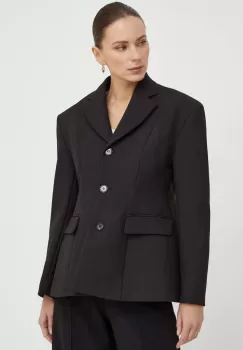MAX&Co. sacou culoarea negru, un singur rand de nasturi, neted imagine