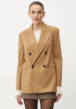 MAX&Co. sacou din lana culoarea maro, cu doua randuri de nasturi, neted, 2426046043200 imagine