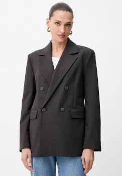 MAX&Co. sacou din lana culoarea negru, un singur rand de nasturi, uni, 2526046012200 imagine