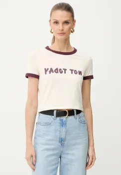 MAX&Co. tricou culoarea bej, 2528946012200 imagine