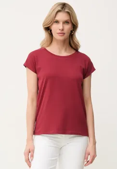 MAX&Co. tricou din bumbac femei, culoarea bordo, 2516941054200 imagine