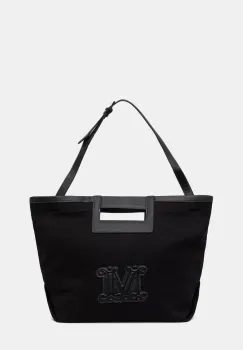 Max Mara Beachwear geanta de plaja pentru femei, din bumbac ECRU imagine