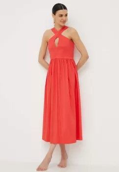 Max Mara Beachwear rochie de plaja culoarea rosu imagine