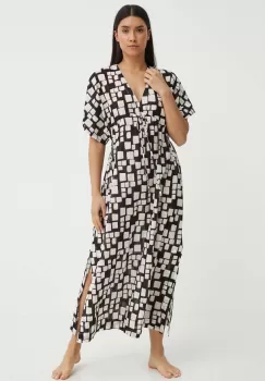 Max Mara Beachwear rochie de plaja din bumbac culoarea negru, 2416221059600 imagine