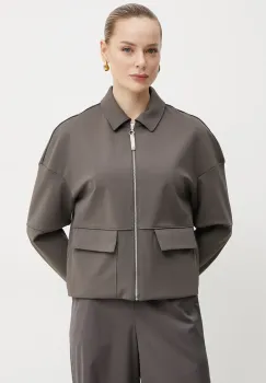 Max Mara Leisure geaca culoarea maro, de tranzitie, oversize, 2516911037600 imagine